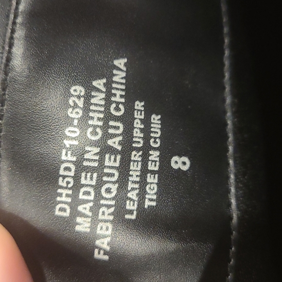 Denver Hayes Black Suede and Leather wedge tall boots - Picture 5 of 5